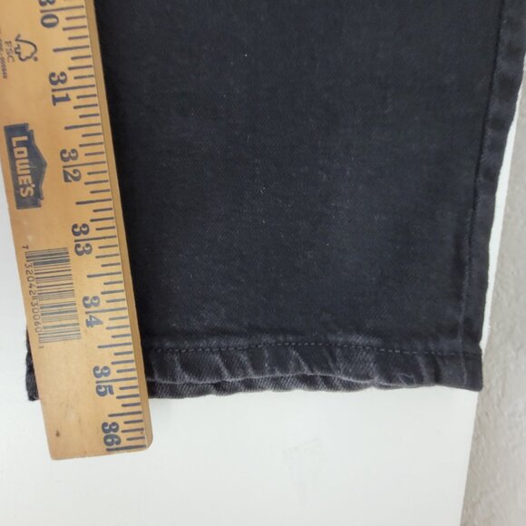Vtg Lee Riders Jeans Womens 16 TALL Black High Rise Mom Stretch Heavyweight EUC - Picture 12 of 13